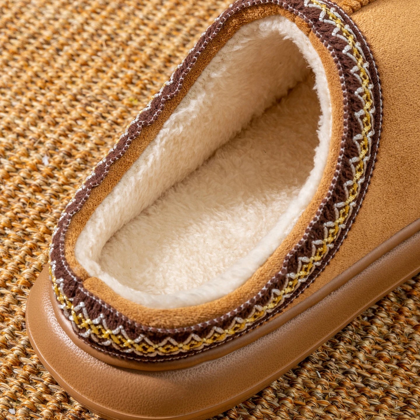 Winter Slippers Plush Fuzzy House Shoes with Thick Non-Slip Sole Cozy Indoor/Outdoor Comfort Slip-On for Home & Casual