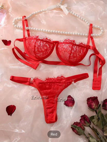 Lingerie Set Women Sexy 2 Piece Floral Embroidery Underwear Bra set