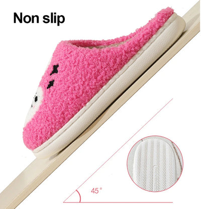 Halloween Cute Cartoon Fall Slippers for Couples Soft Plush Warm Non Slip Material