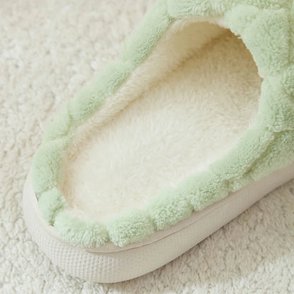 2025 New Winter Slippers - Plush Fleece-Lined House Slides with Thick Non-Slip Sole
