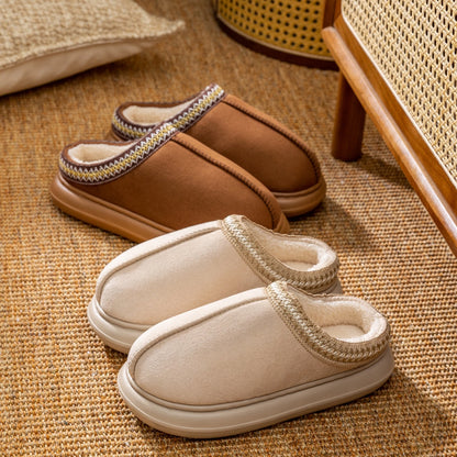 Winter Slippers Plush Fuzzy House Shoes with Thick Non-Slip Sole Cozy Indoor/Outdoor Comfort Slip-On for Home & Casual